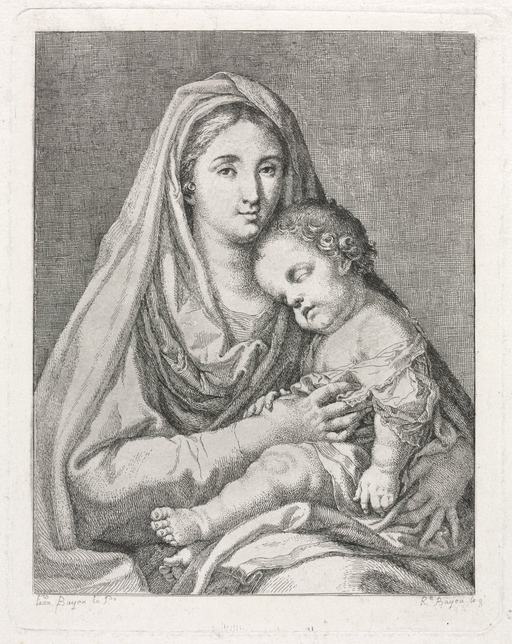 Madonna z Dzieciątkiem (według Francisco Bayeu y Subias) autorstwa Ramon Bayeu y Subias
