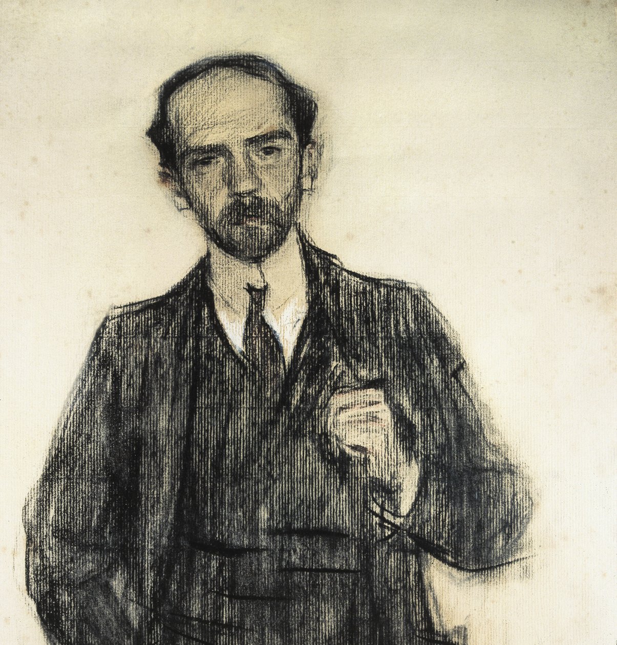 Portret Pio Baroji. ok. 1904 - 1905 (rysunek) autorstwa Ramón Casas