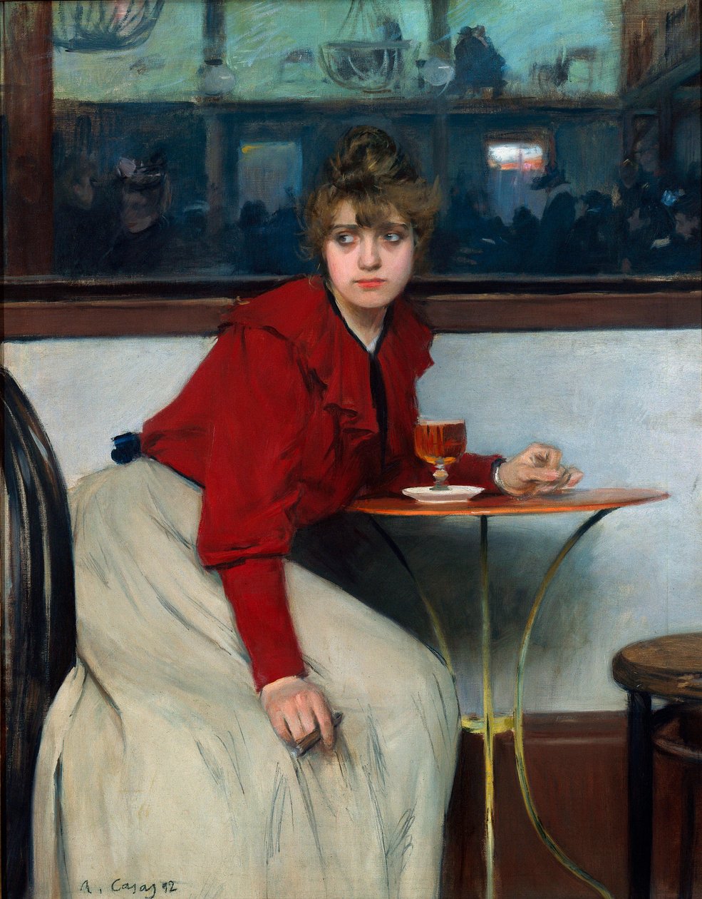 W Moulin de la Galette lub La Madeleine. Obraz Ramona Casasa i Carbo (1866-1932) autorstwa Ramon Casas i Carbo