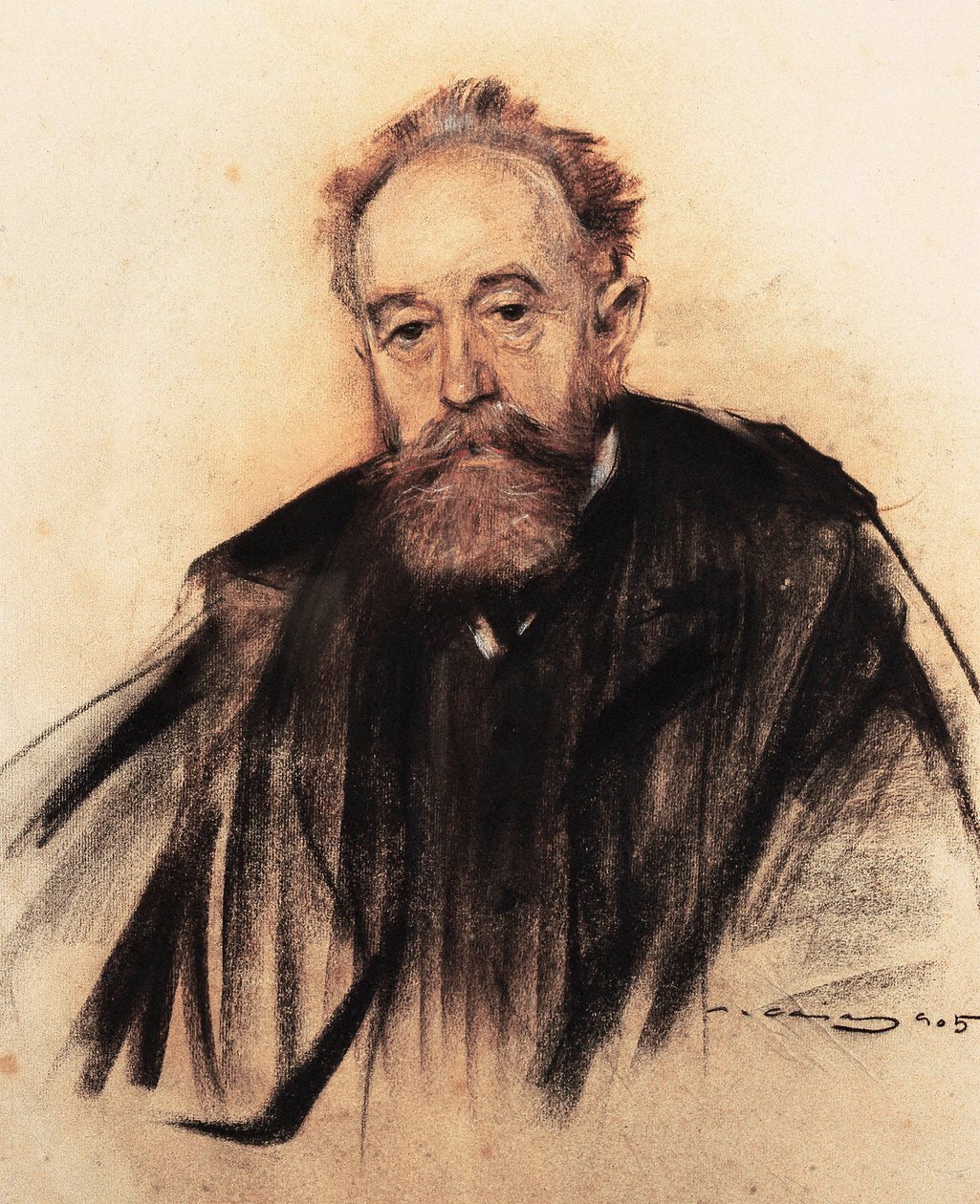 Portret hiszpańskiego malarza i polityka Aureliano de Beruete (1845-1912) autorstwa Ramon Casas i Carbo