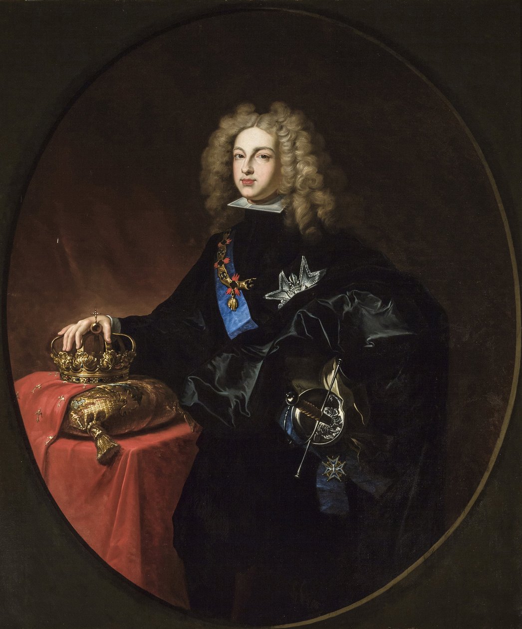 Filip V (król Hiszpanii) - Sztuka akademicka: Portret Filipa V (1683-1746), Król Hiszpanii autorstwa Mosquera Ruiz-Vidal, Ramon (1842-1908) autorstwa Ramon Mosquera Ruiz Vidal
