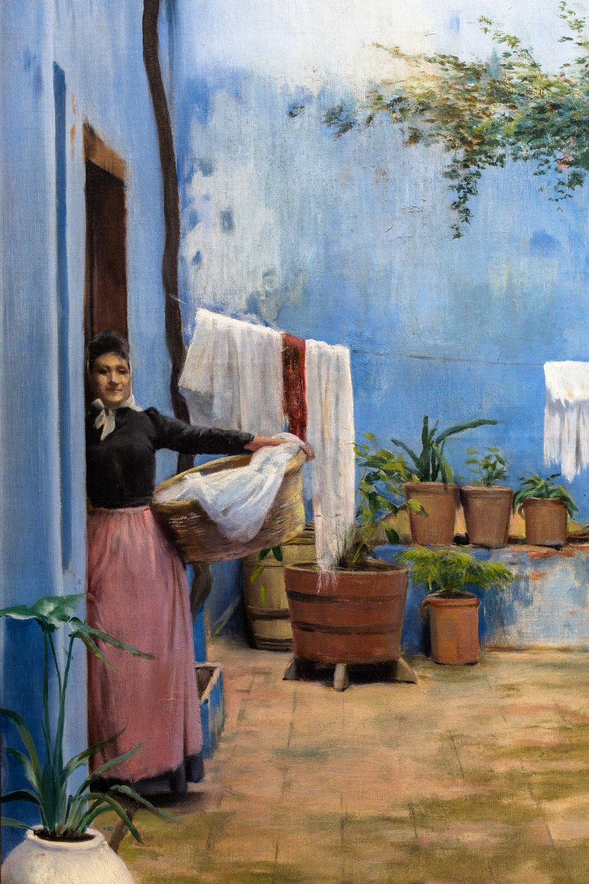 Niebieskie Patio autorstwa Ramon and Rusinol Santiago (1861 1932) Casas