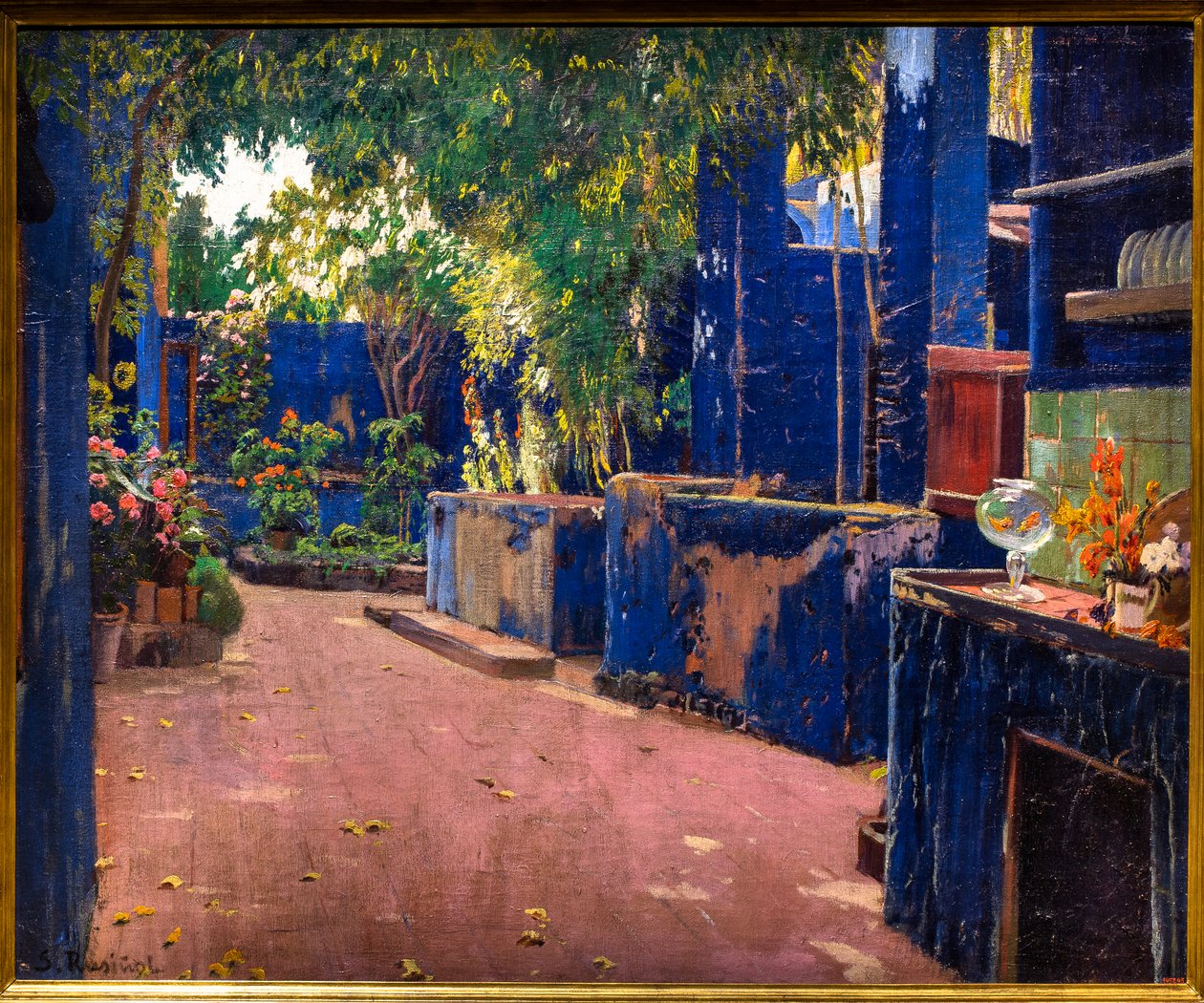 Niebieskie Patio autorstwa Ramon and Rusinol Santiago (1861 1932) Casas