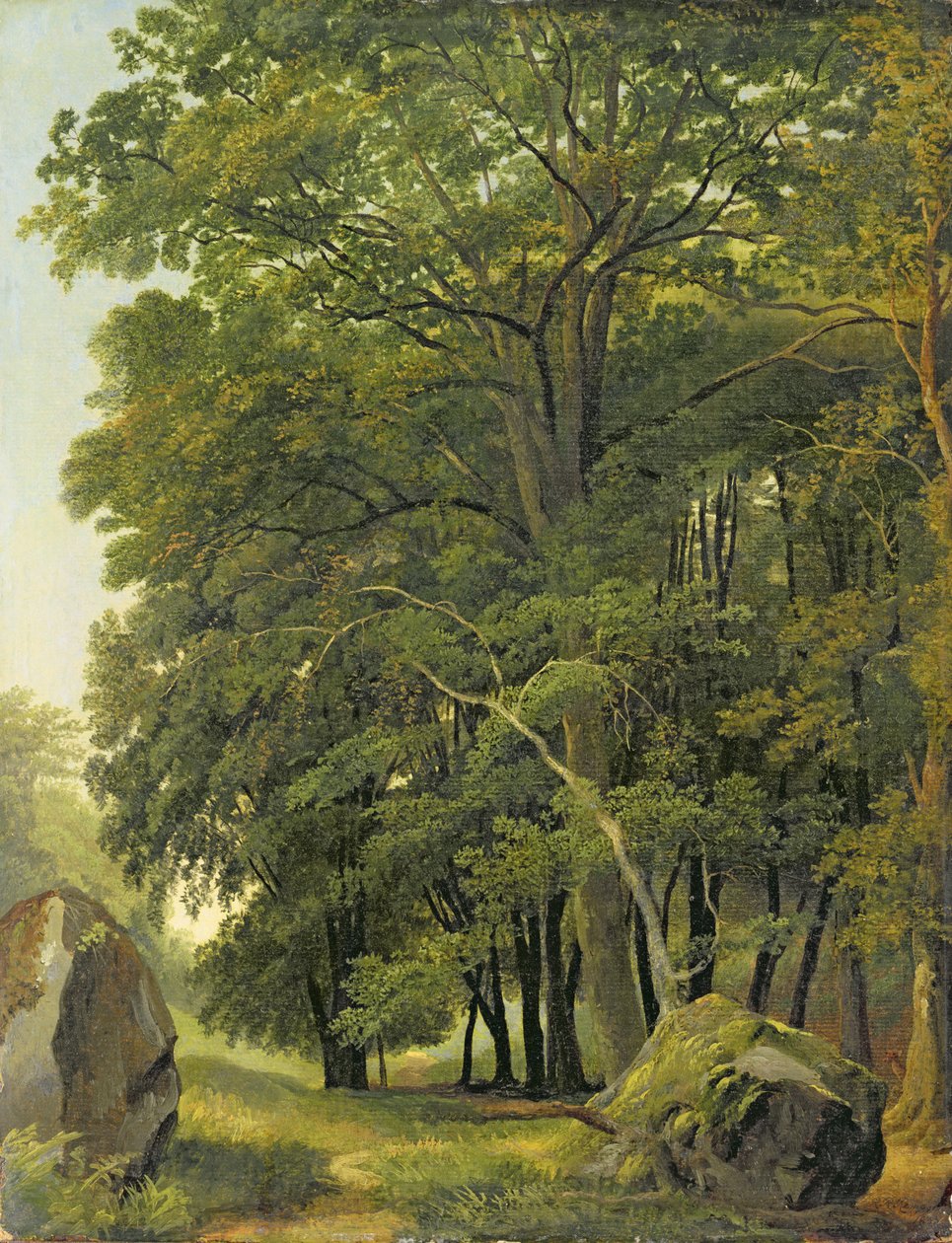 Pejzaż leśny (olej na papierze na płycie) autorstwa Ramsay Richard Reinagle