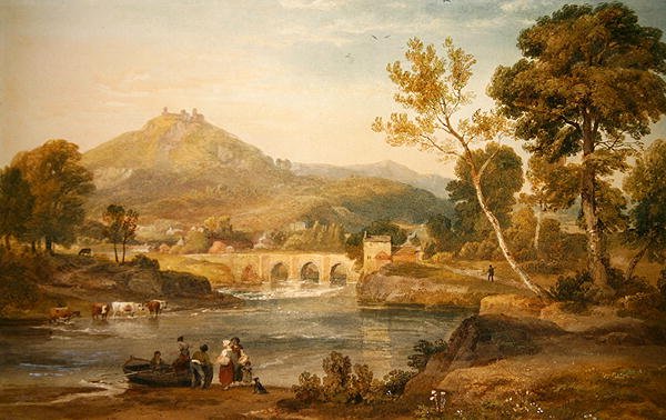 Llangollen, Walia (akwarela na papierze) autorstwa Ramsay Richard Reinagle