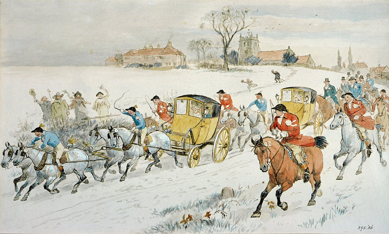 Ślub Diany Wood: powrót z kościoła autorstwa Randolph Caldecott
