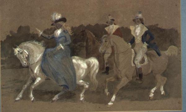 Dosiądź konia na koguta do Banbury Cross, a rolnik kłusował na swojej szarej klaczy autorstwa Randolph Caldecott