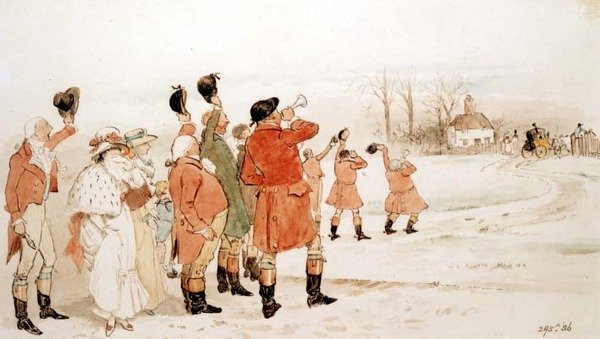 Pożegnanie Panny Młodej, akwarela autorstwa Randolph Caldecott