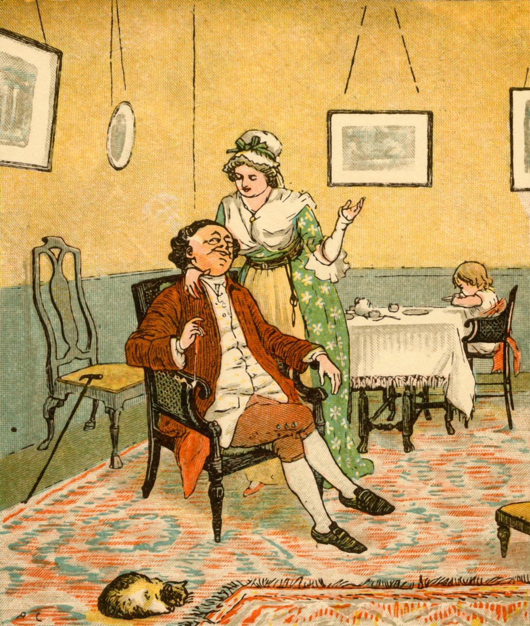 John Gilpin i jego żona, 1878, c1918. autorstwa Randolph Caldecott