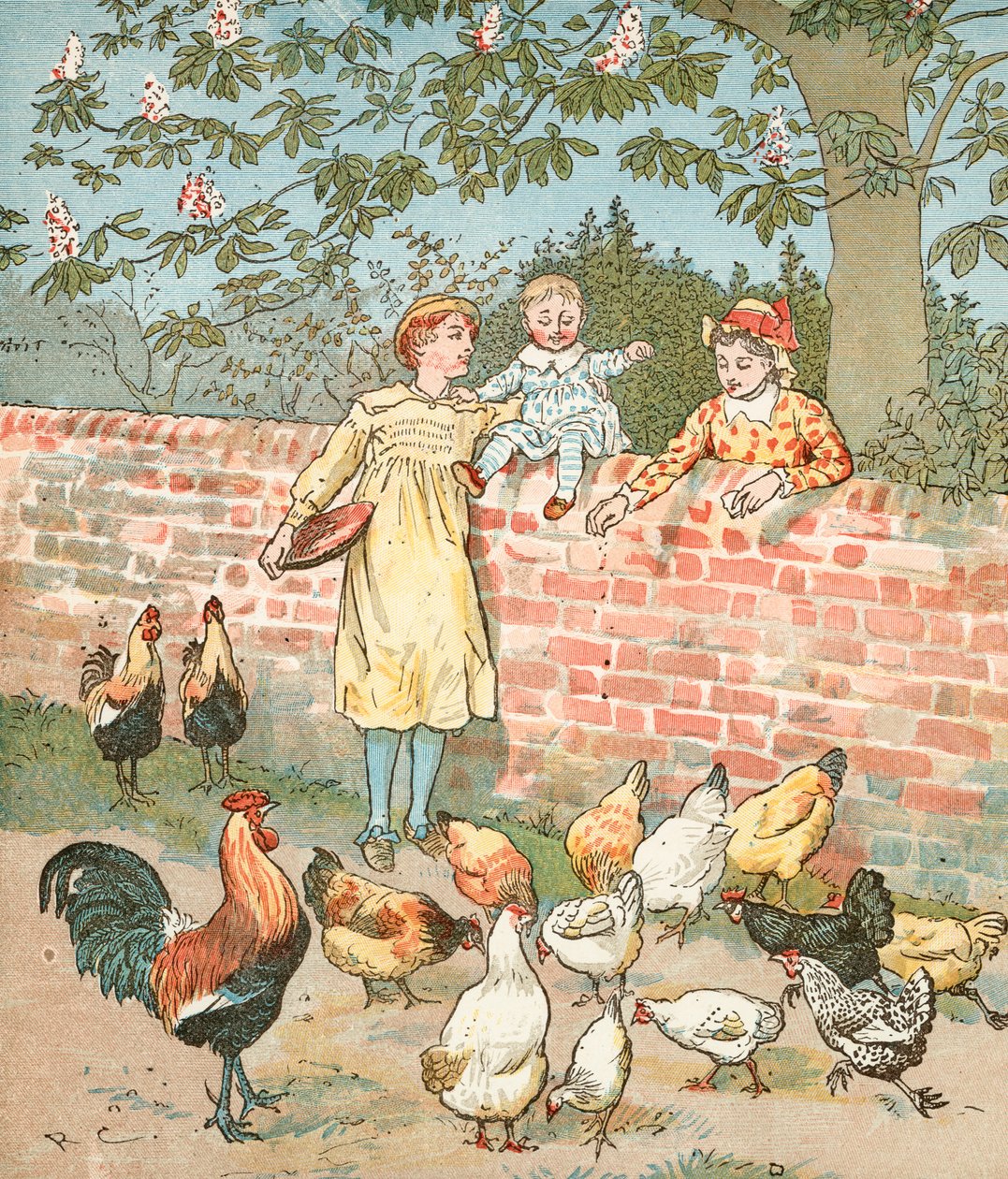 Chłopiec farmera (kolorowa litografia) autorstwa Randolph Caldecott