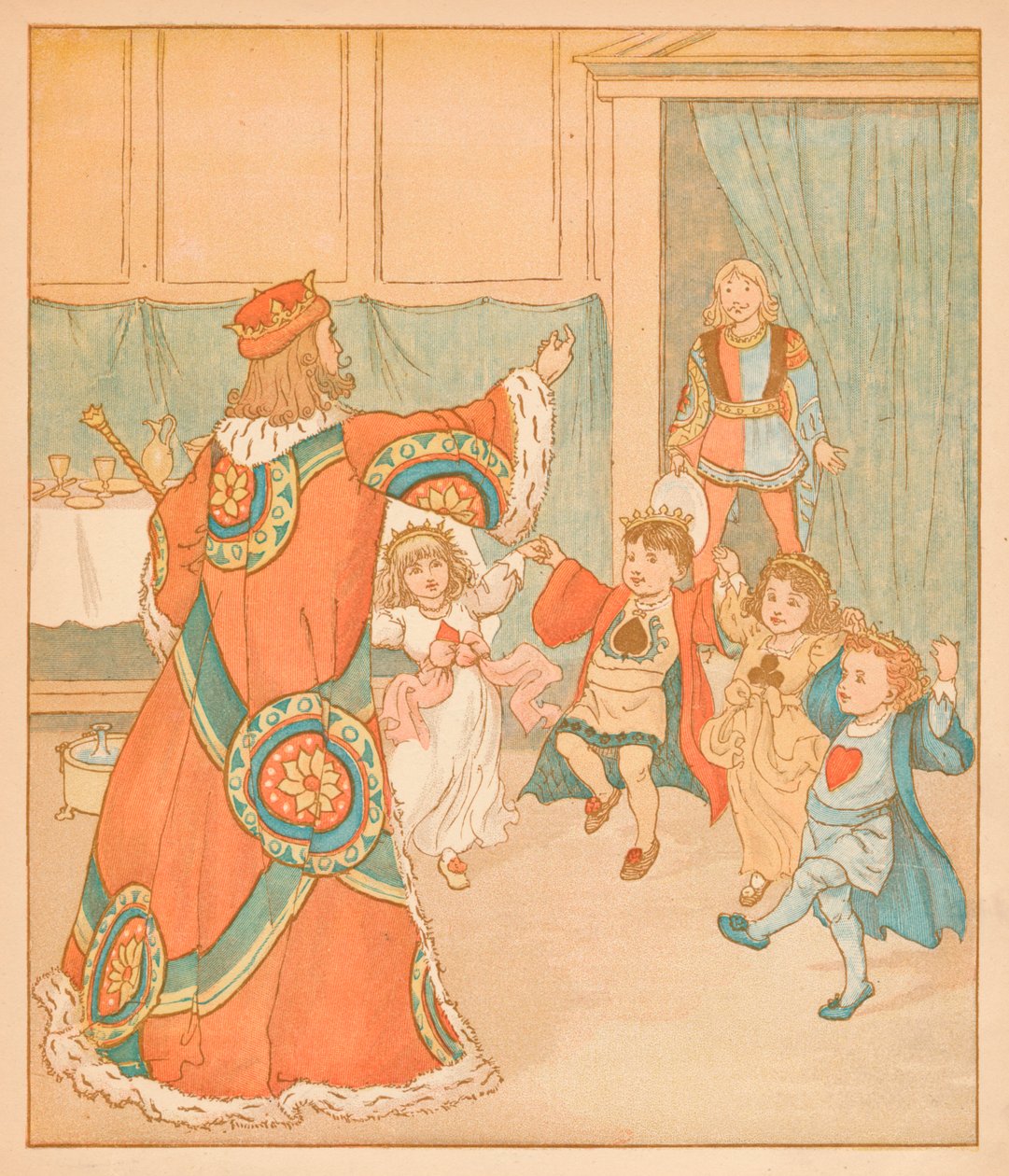 Król Kier, Wezwany dla tych Tart, 1880. autorstwa Randolph Caldecott