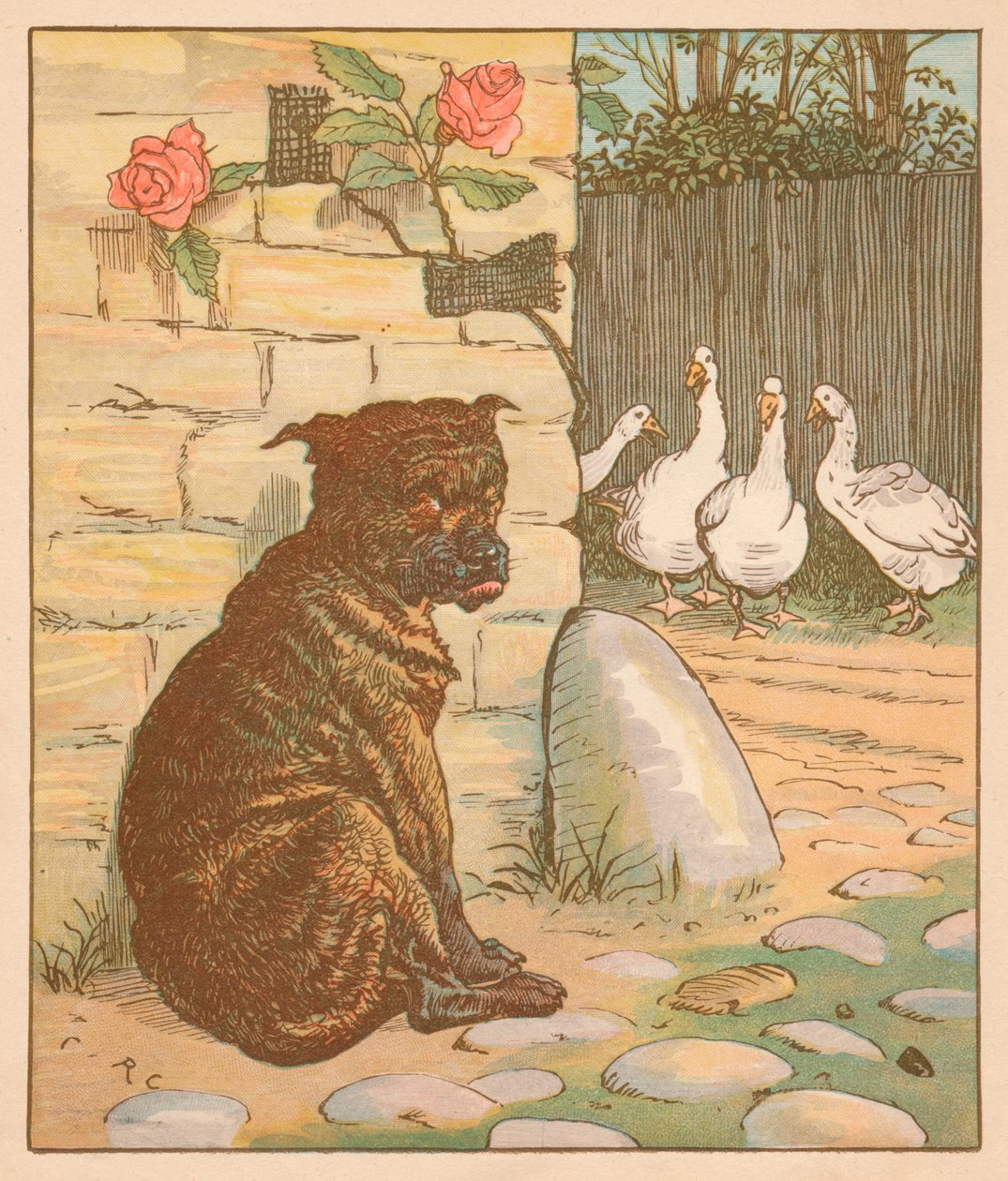 Pies, który niepokoił kota..., ok. 1878. autorstwa Randolph Caldecott
