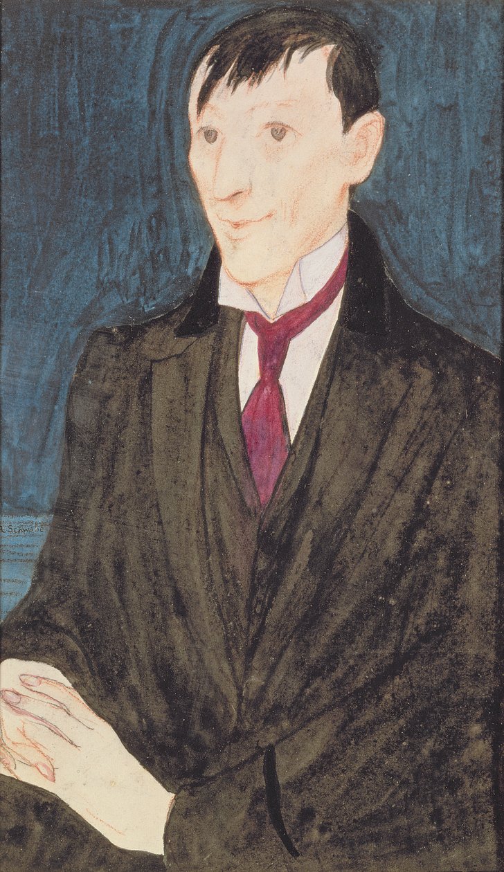 Portret J.D. Innesa (1887-1914) (media mieszane) autorstwa Randolph Schwabe