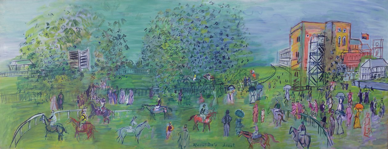 Ascot, ok. 1930 (olej na płótnie) autorstwa Raoul Dufy
