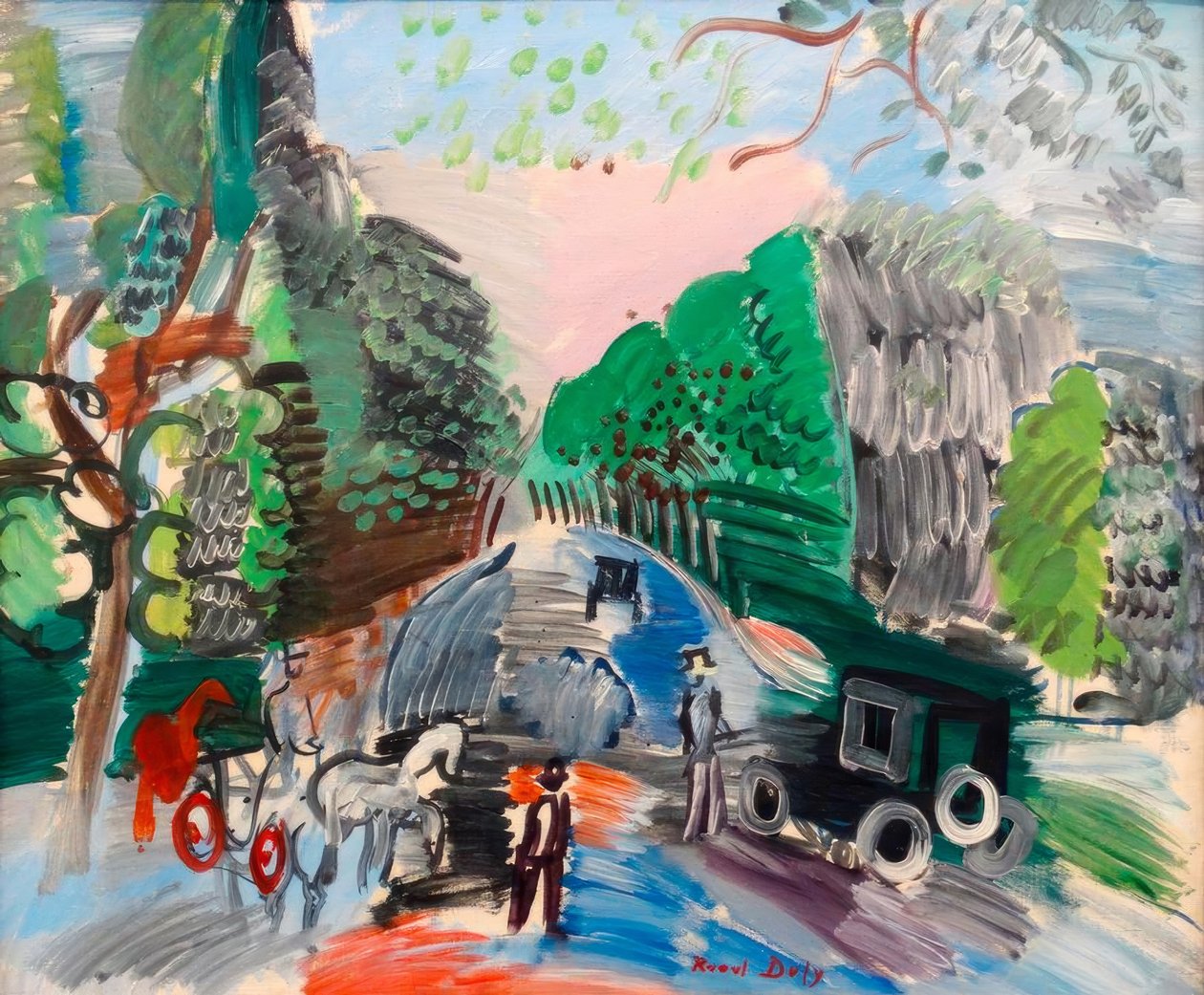 W Bois de Boulogne autorstwa Raoul Dufy