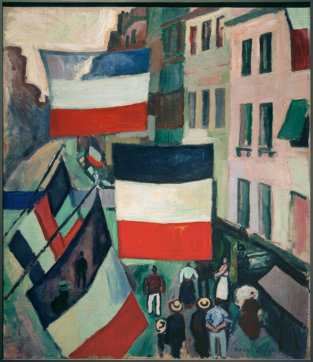 Ulica oznaczona flagą autorstwa Raoul Dufy