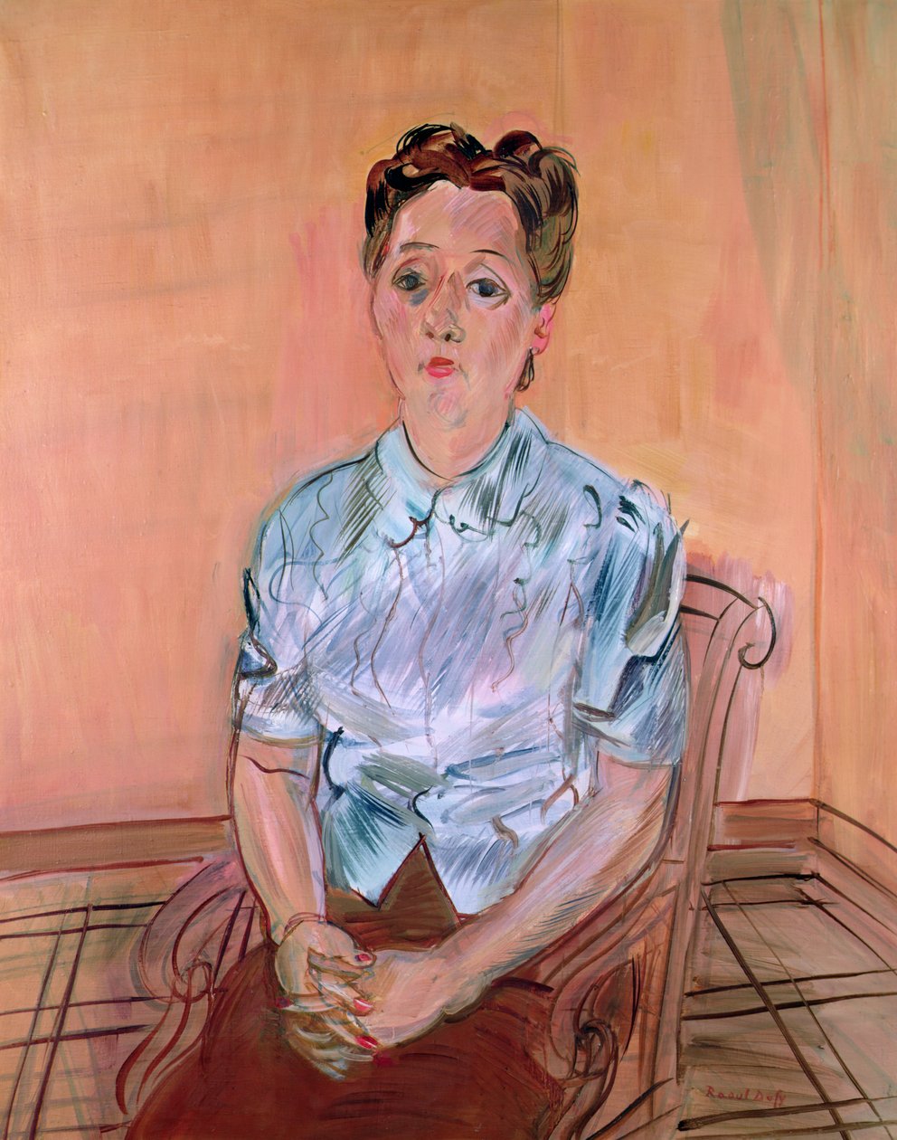 Berthe w satynowej bluzce (olej na płótnie) autorstwa Raoul Dufy