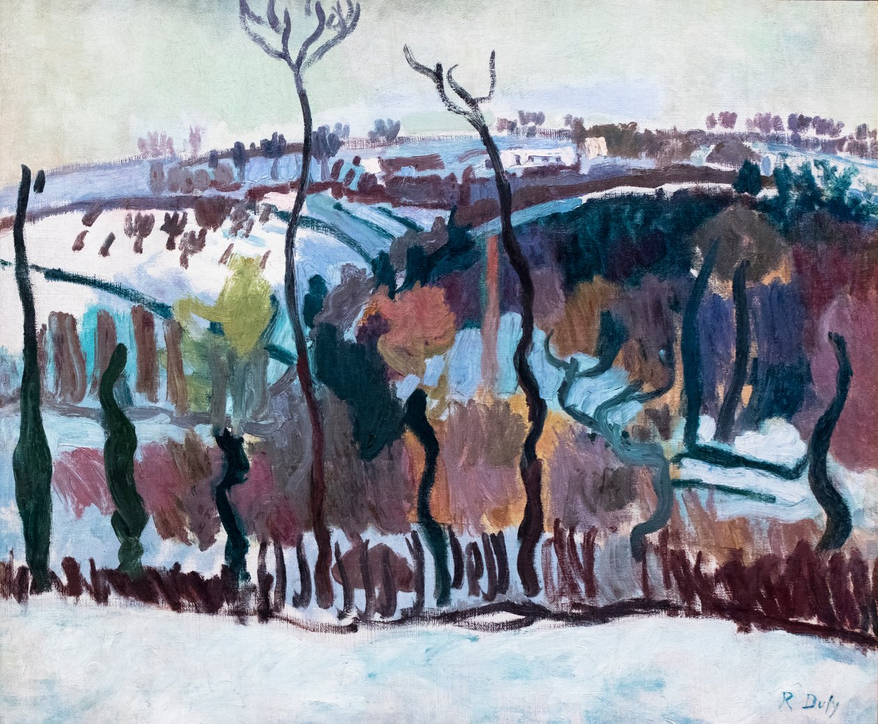 Kurtyna drzew w Falaise autorstwa Raoul Dufy
