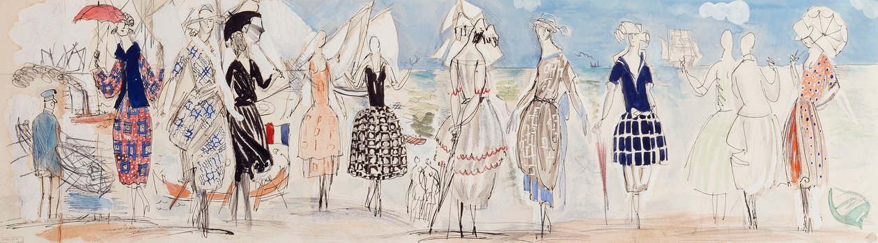 Sukienki na lato; szaty na lato autorstwa Raoul Dufy