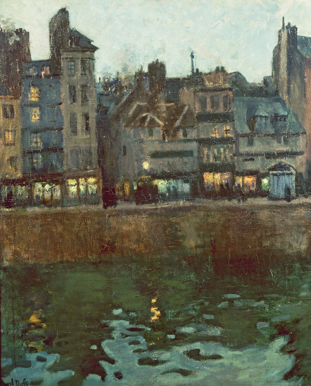 Zmierzch portu w Hawrze (olej na płótnie) autorstwa Raoul Dufy