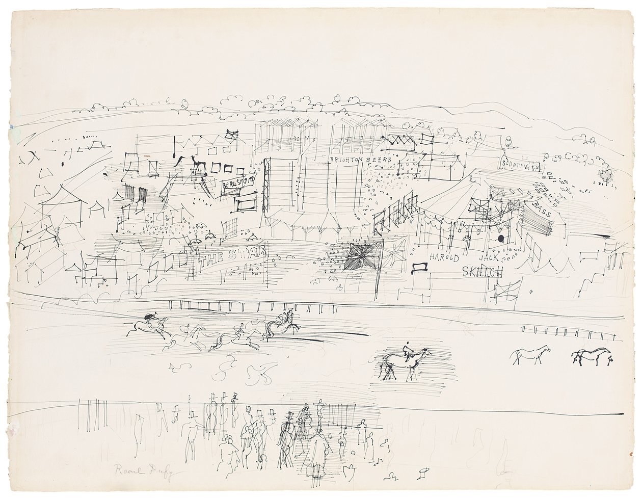 Tor wyścigowy Epsom autorstwa Raoul Dufy