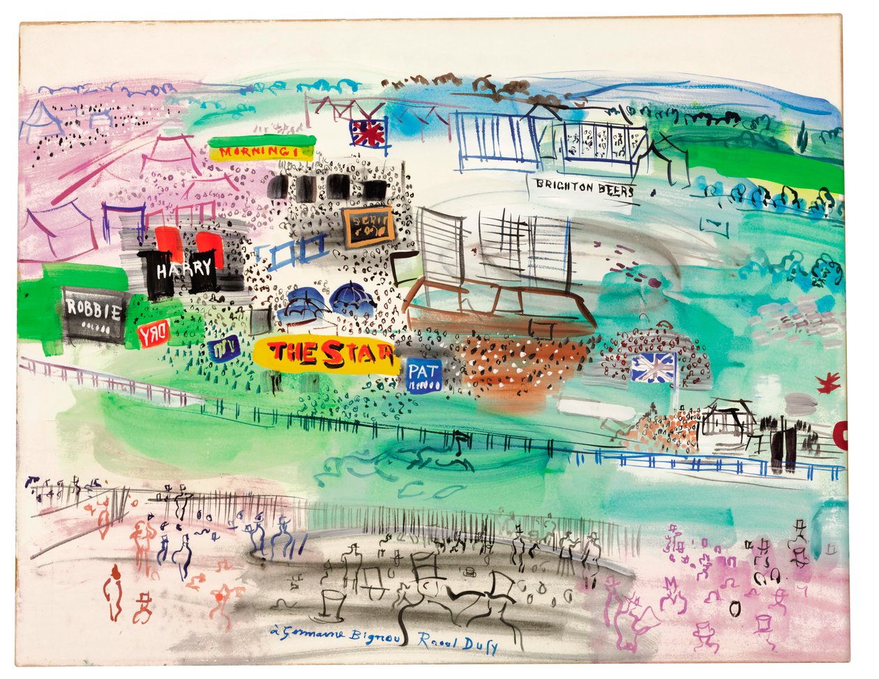 Tor wyścigowy Epsom autorstwa Raoul Dufy