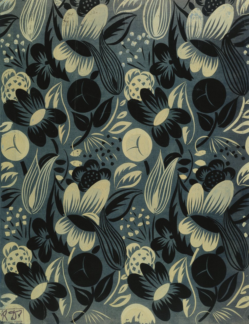 Kwiaty na niebieskim tle; Fleurs sur Fond Bleu autorstwa Raoul Dufy