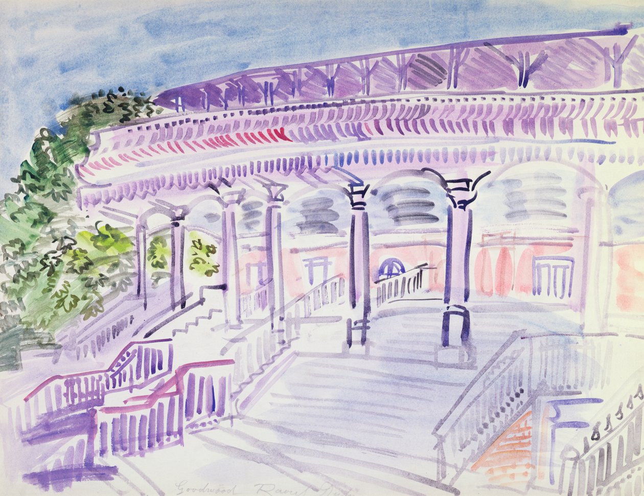 Goodwood, ok. 1930 (akwarela na papierze) autorstwa Raoul Dufy
