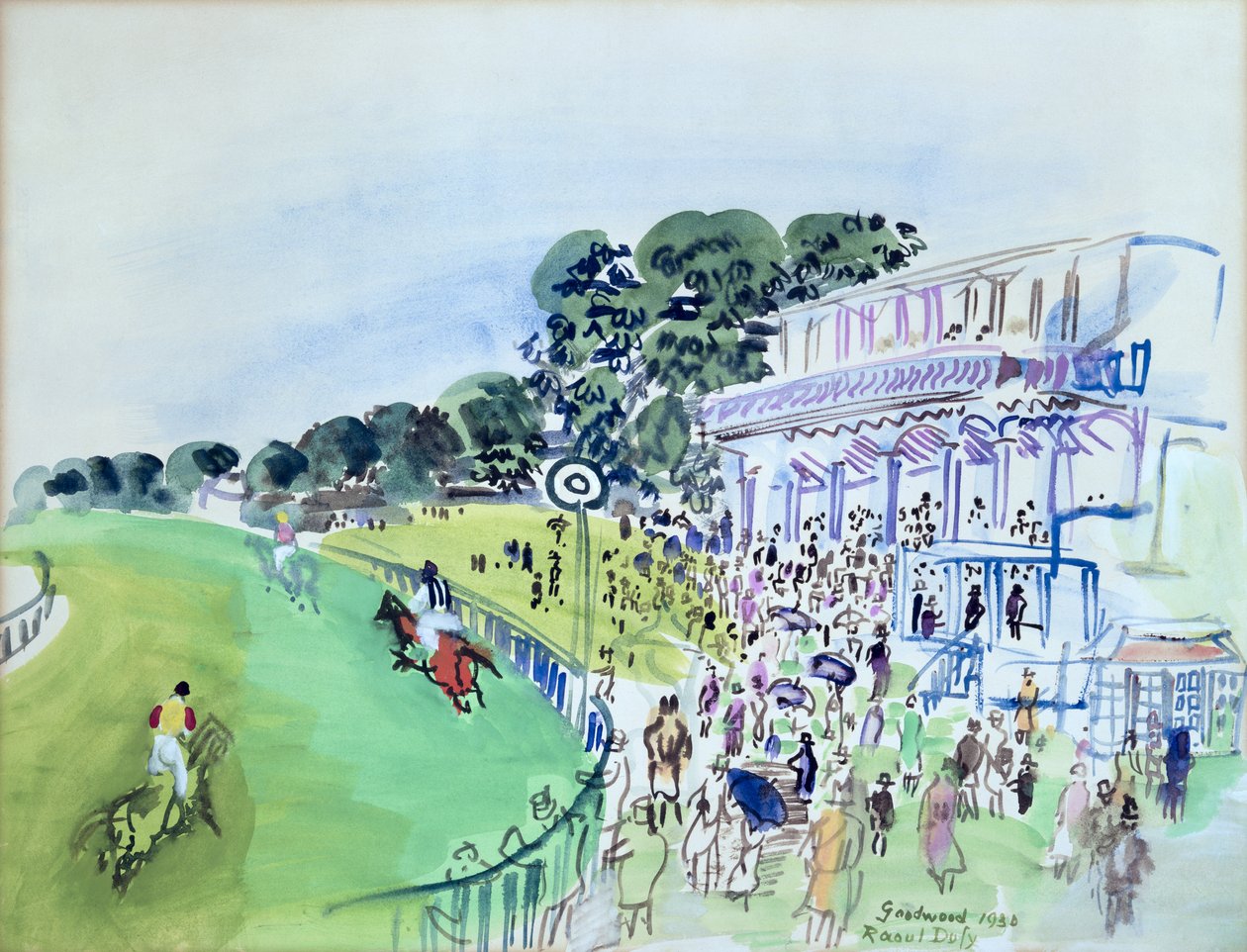 Goodwood, trybuna przed torem wyścigowym autorstwa Raoul Dufy