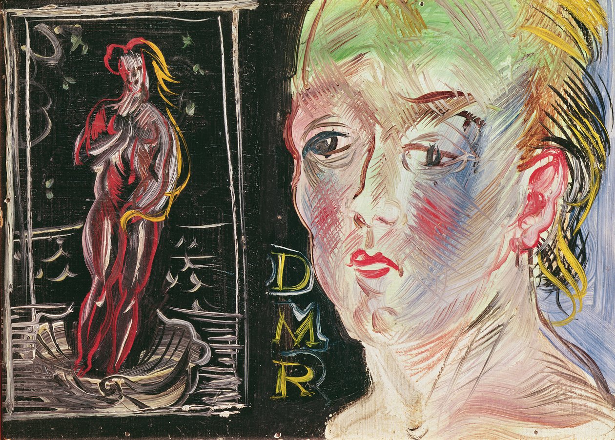 Głowa kobiety i Amfitryta (olej na płótnie) autorstwa Raoul Dufy