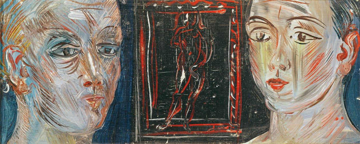 Głowy dwóch kobiet (olej na płótnie) autorstwa Raoul Dufy