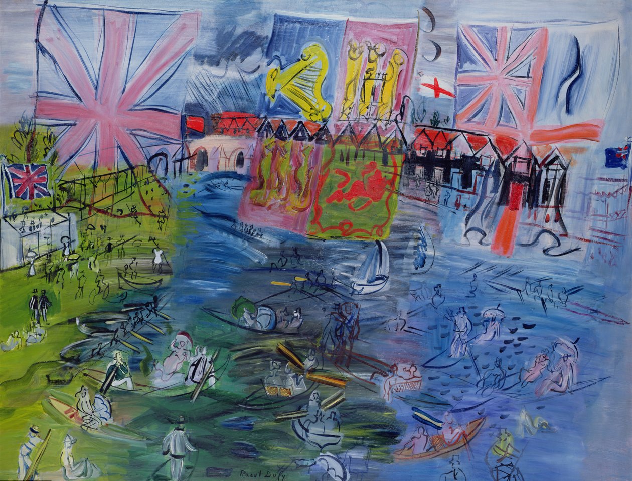 Regaty Henley z flagami autorstwa Raoul Dufy