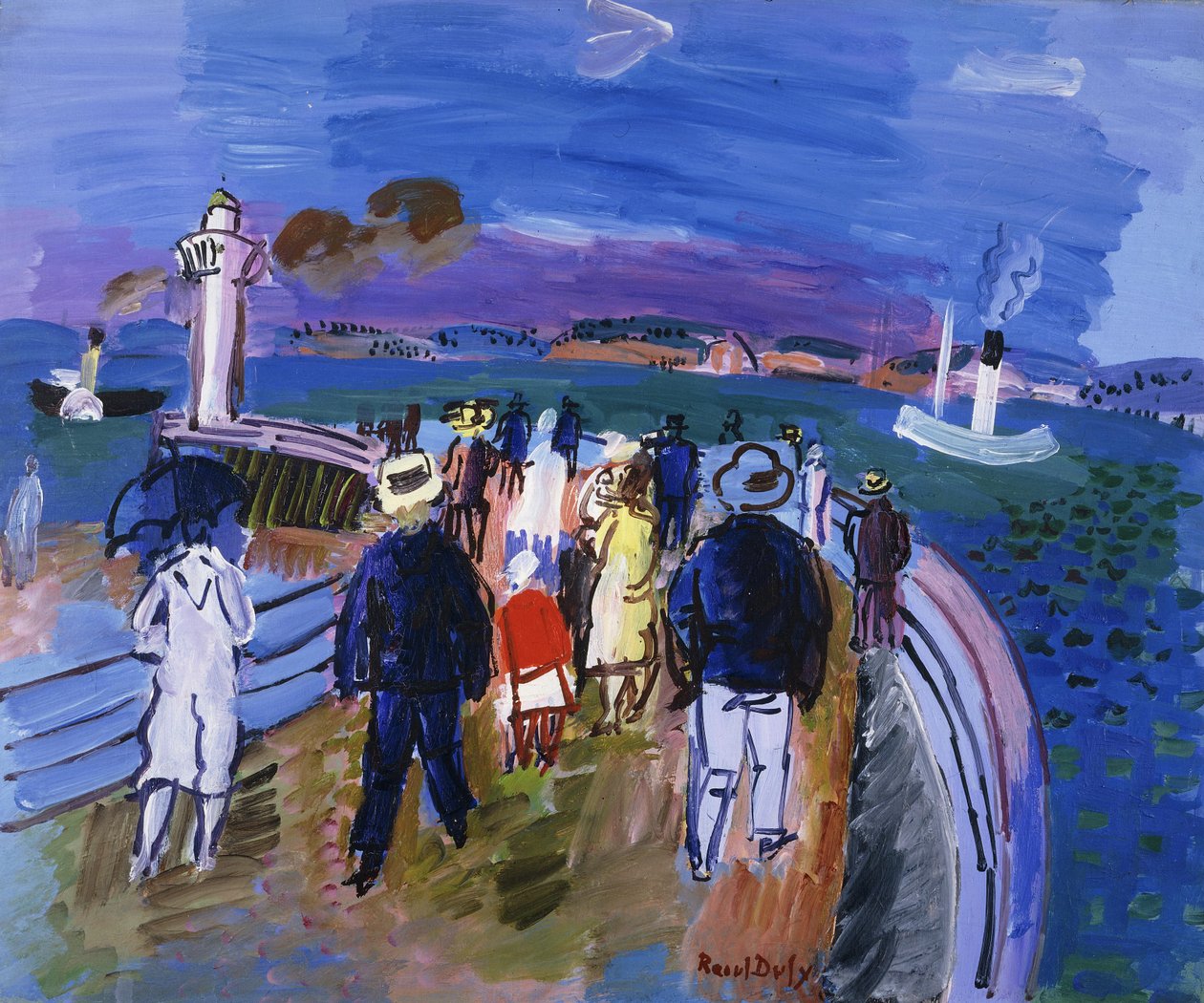 Doki Honfleur; Le Quai de Honfleur autorstwa Raoul Dufy
