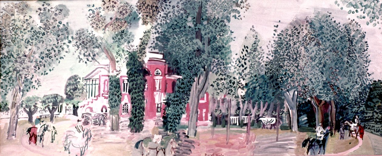 Wyścig konny w Deauville (akwarela na papierze) autorstwa Raoul Dufy