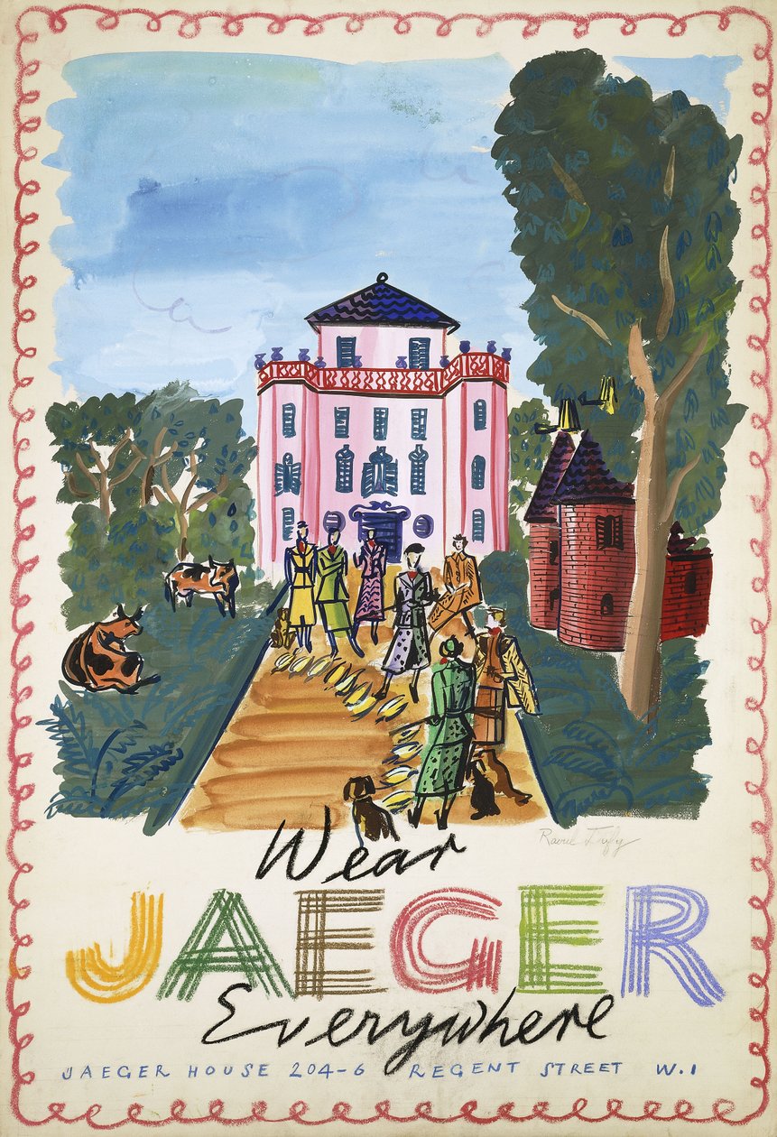 Polowanie; La Chasse, ok. 1936 (gwasz na papierze) autorstwa Raoul Dufy