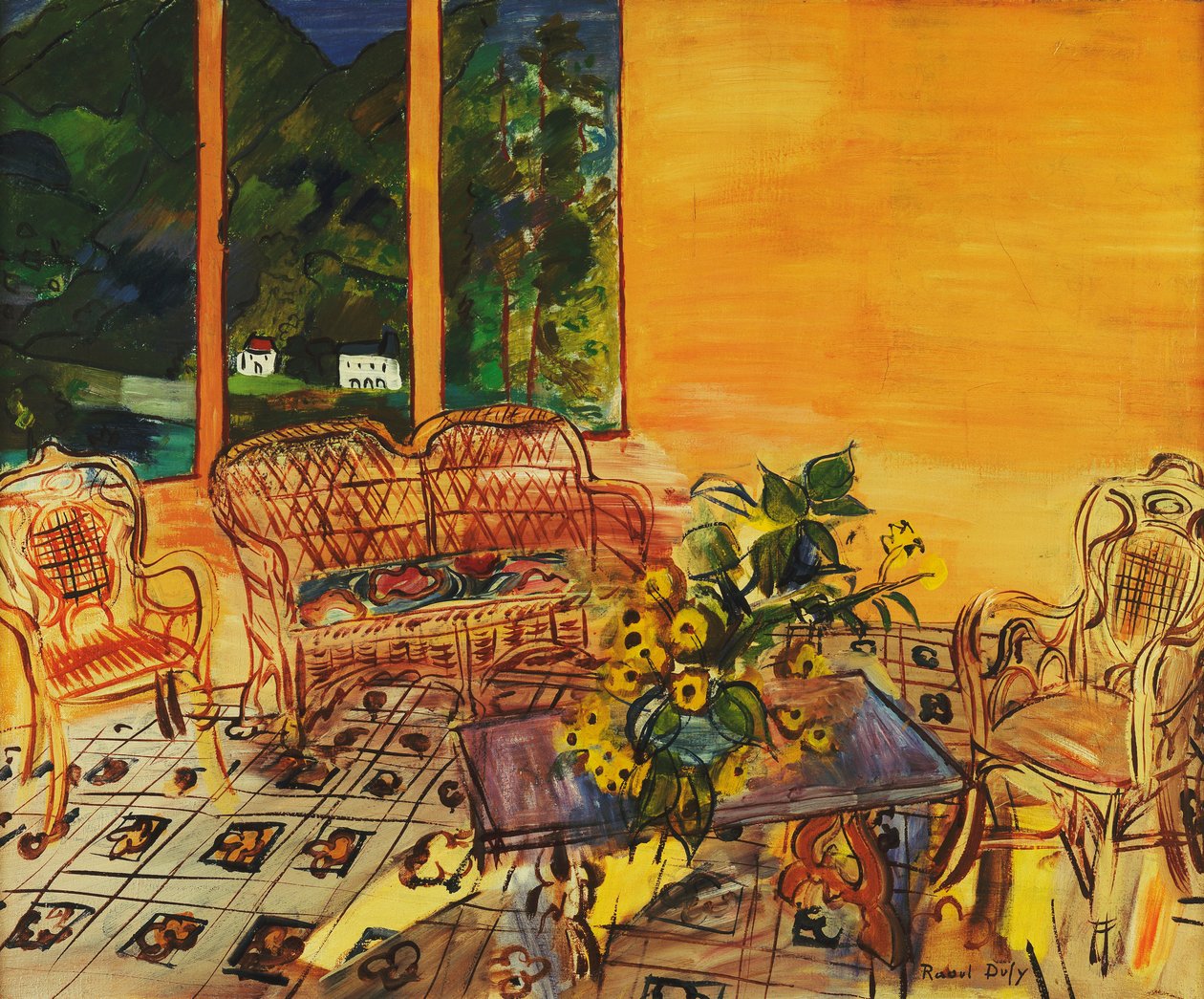 Wnętrze, Vernet les Bains; Interieur, Vernet les Bains autorstwa Raoul Dufy