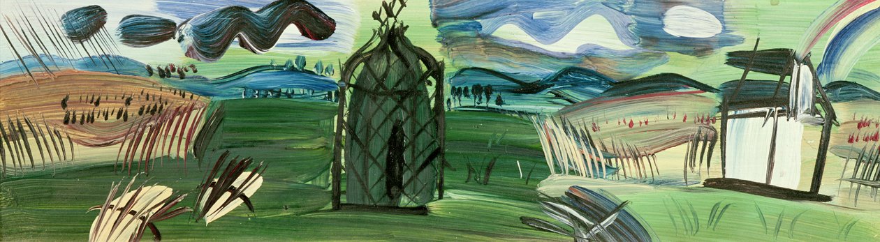 Kiosk i tęcza (olej na płótnie) autorstwa Raoul Dufy