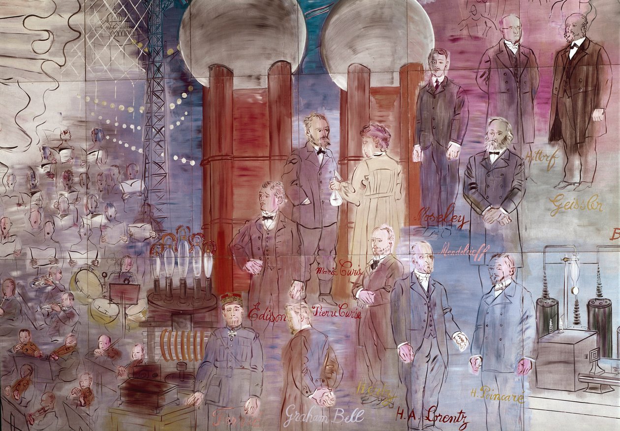 La Fee Electricite, detal: Portrety Johanna Wilhelma Hittorfa, Heinricha Geisslera, Henry