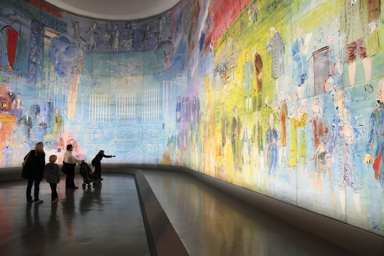 La Fee Electricite, w sali Dufy w Musee d Art Moderne de la Ville de Paris, Avenue du President Wilson, Paris 75016. Architektura: Jean-Claude Dondel, Andre Aubert, Paul Viard i Marcel Dastugue autorstwa Raoul Dufy