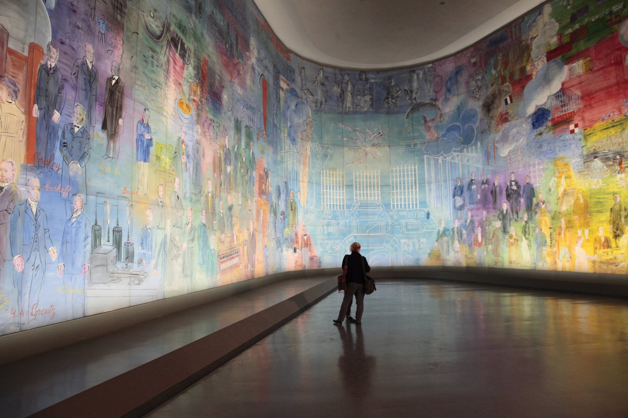 La Fee Electricite, w sali Dufy w Musee d Art Moderne de la Ville de Paris, Avenue du President Wilson, Paris 75016. Architektura: Jean-Claude Dondel, Andre Aubert, Paul Viard i Marcel Dastugue autorstwa Raoul Dufy