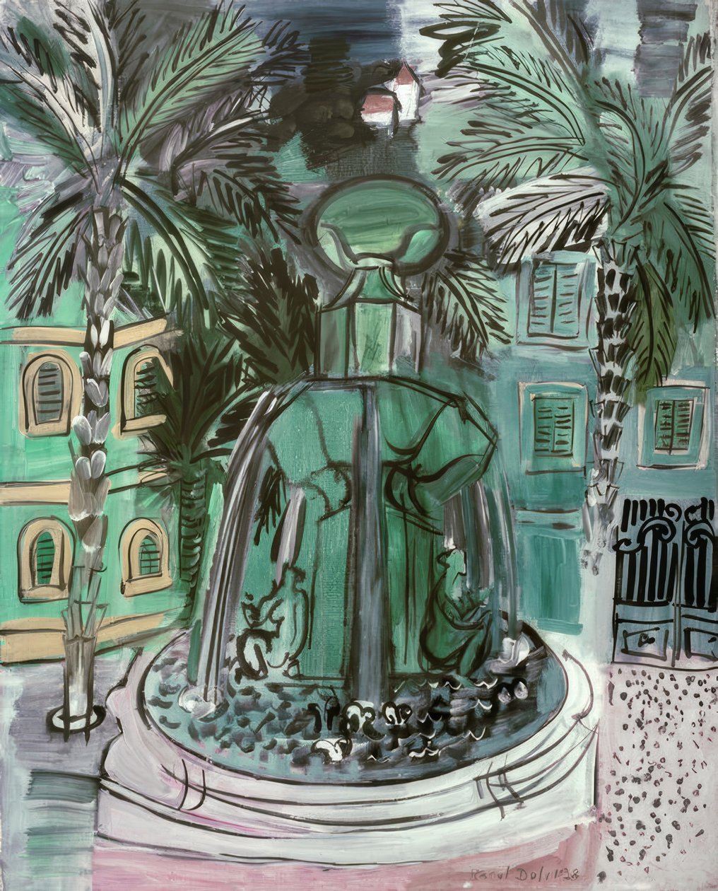 La Fontaine w Hyères autorstwa Raoul Dufy