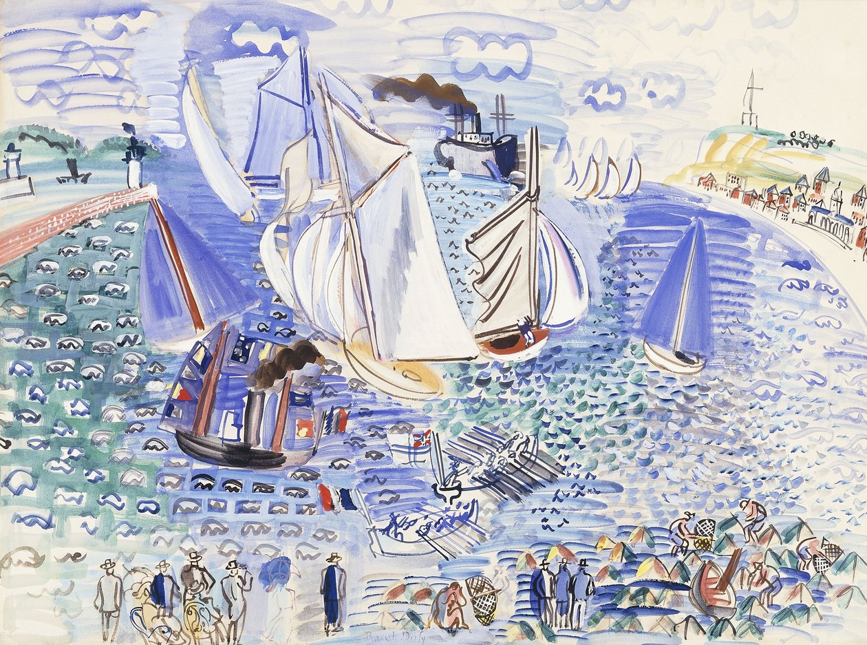 Wizyta angielskiej eskadry w Hawrze autorstwa Raoul Dufy