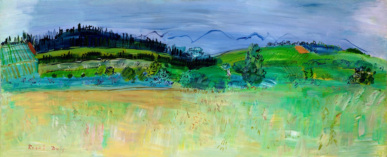 Krajobraz Pirenejów Wschodnich z trasy Route du Boulou autorstwa Raoul Dufy