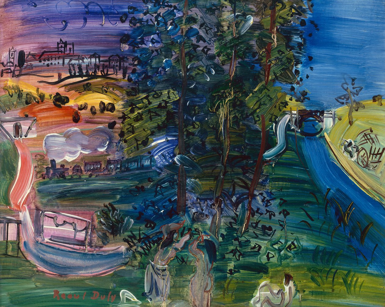 Krajobraz Langres (olej na płótnie) autorstwa Raoul Dufy