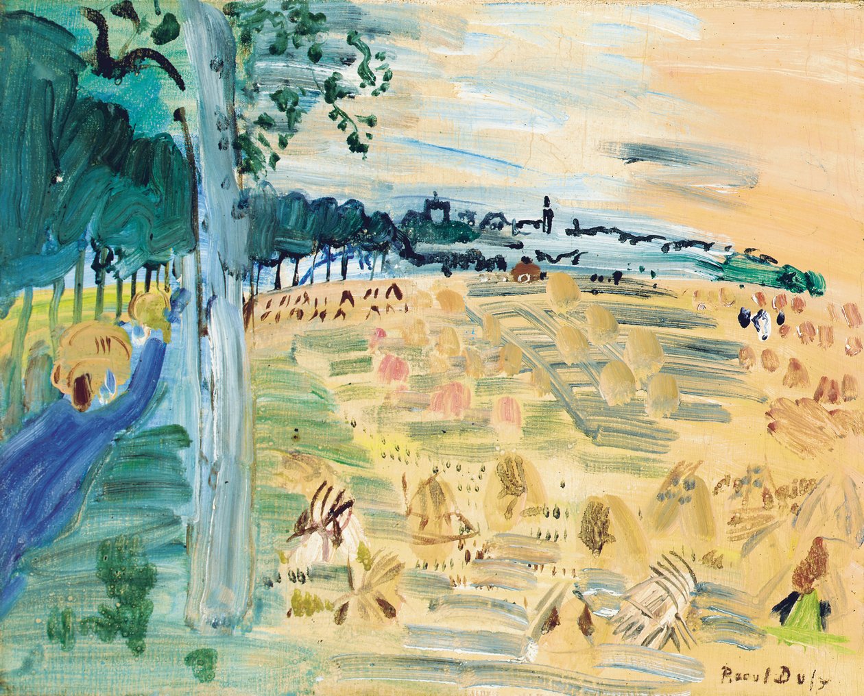 Langres, ok. 1935 (olej na płótnie) autorstwa Raoul Dufy