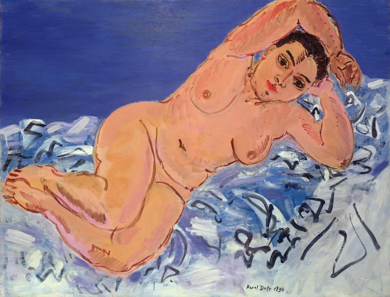 Duży niebieski Nude autorstwa Raoul Dufy