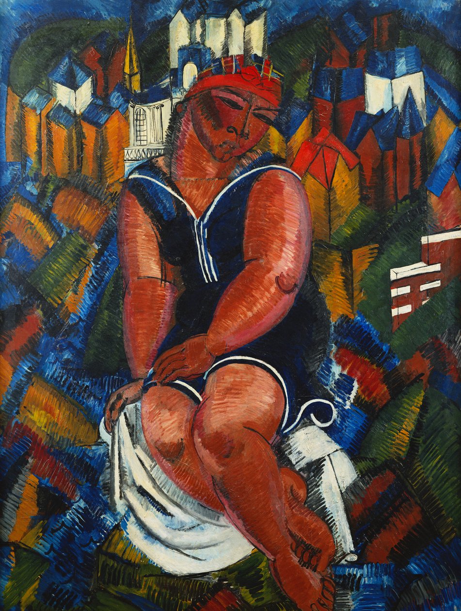 Duża kobieta kąpiąca się; Le Grande Baigneuse autorstwa Raoul Dufy