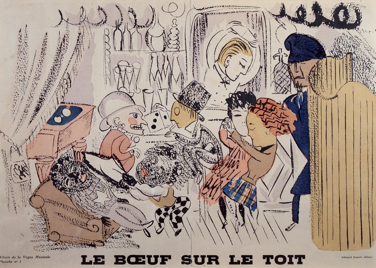 Le Boeuf sur le Toit, ilustracja z pierwszego wydania "La Vogue Musicale autorstwa Raoul Dufy