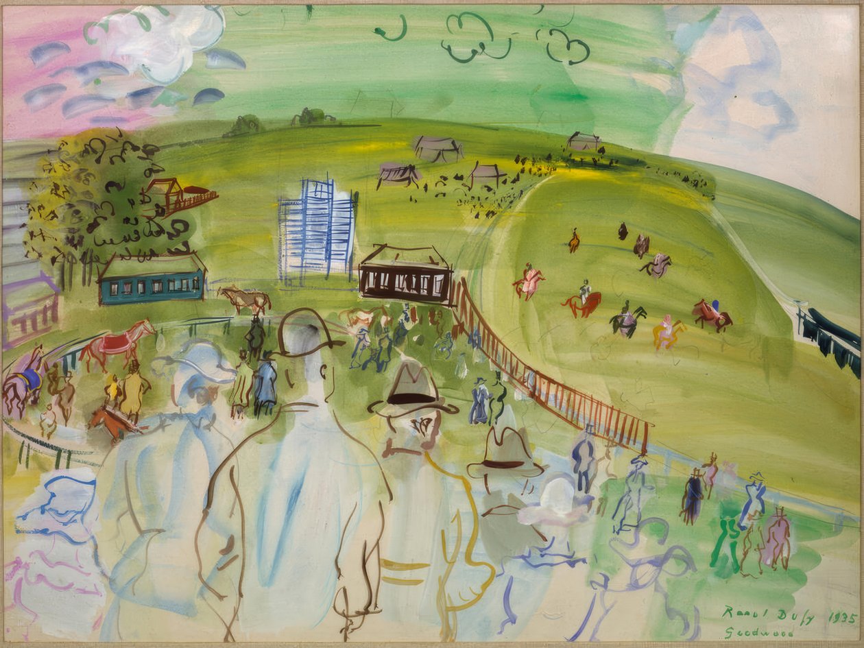 Tor wyścigowy (Goodwood) autorstwa Raoul Dufy