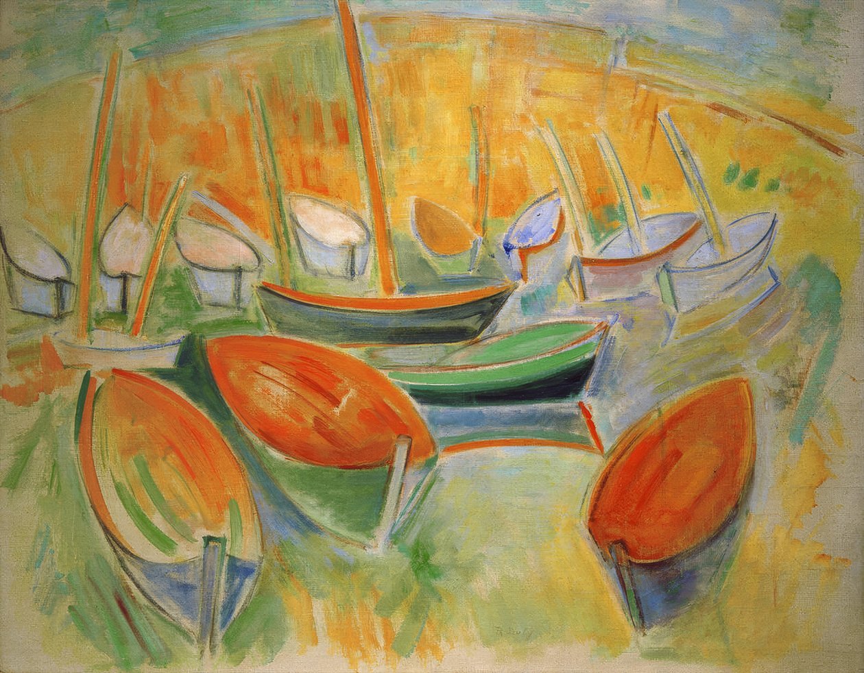 Łodzie w Martigues autorstwa Raoul Dufy